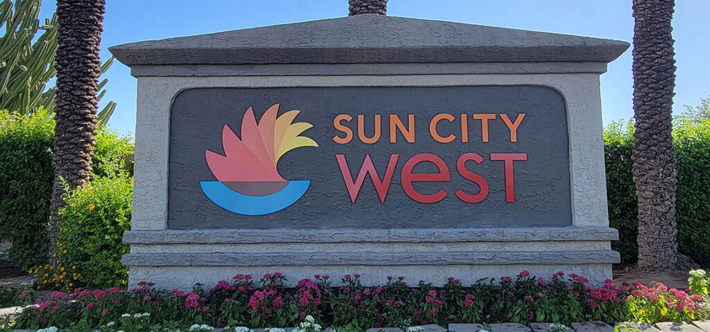 Sign at the entrance of Sun City West