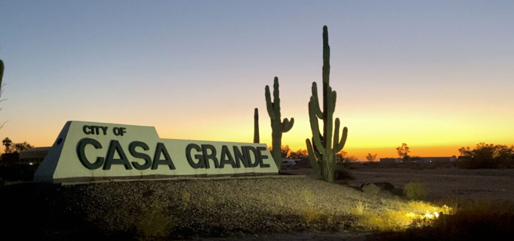 casa grande az monument sign