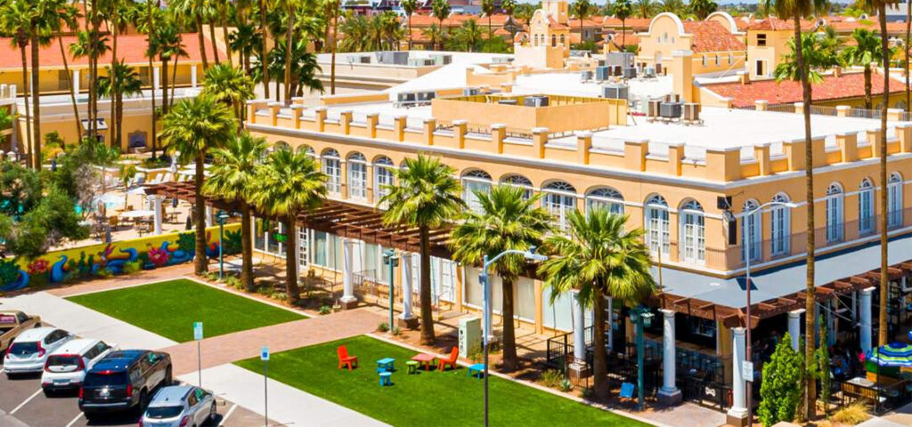 Birdseye view of downtown Chandler AZ